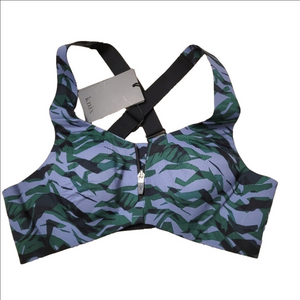 Knix Catalyst Front Zip Sports Bra in Axis (Blue) size 1